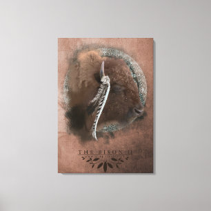 The Bison II - Wrapped Canvas