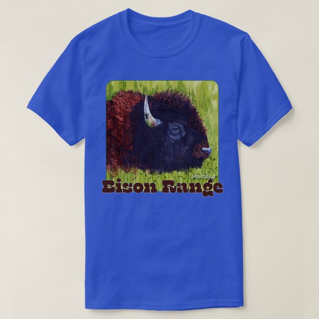 The Bison Range Montana T-Shirt (Design Front)