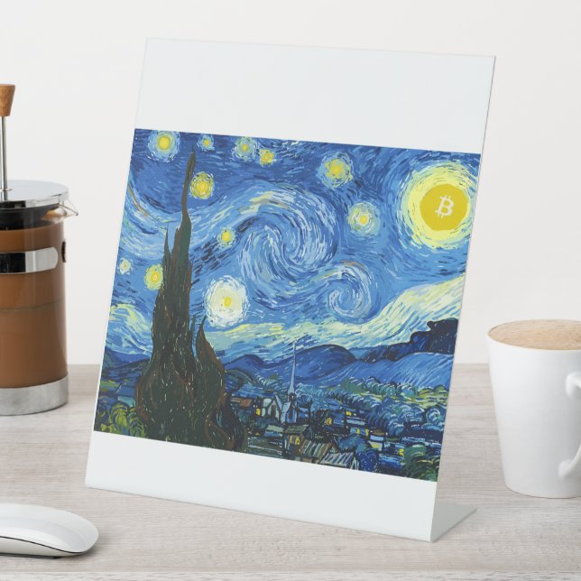 The Bitcoiny Night Pedestal Sign (In SItu)