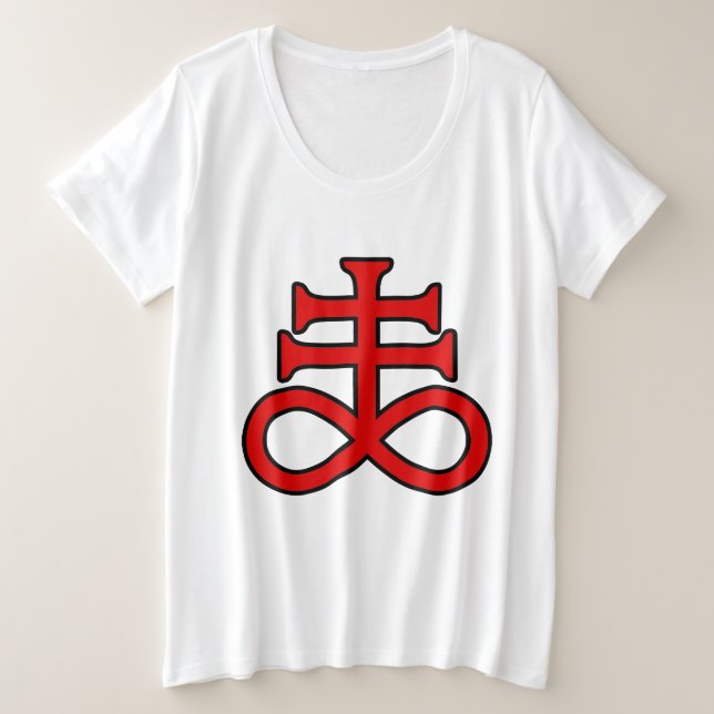 The Black Alchemist Cross Plus Size T-Shirt (Design Front)