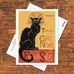 The Black Cat Advertising Theophile Steinlen Postcard<br><div class="desc">A postcard featuring a colour lithograph from 1896 by Théophile-Alexandre Steinlen (1859-1923). Le Chat Noir (The Black Cat) was a cabaret owned by Rodolphe Salis in France. Steinlen was a Swiss-born French printmaker and artist.</div>