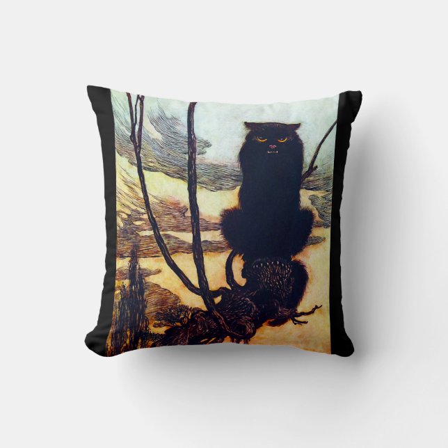 The Black Cat Cushion (Front)