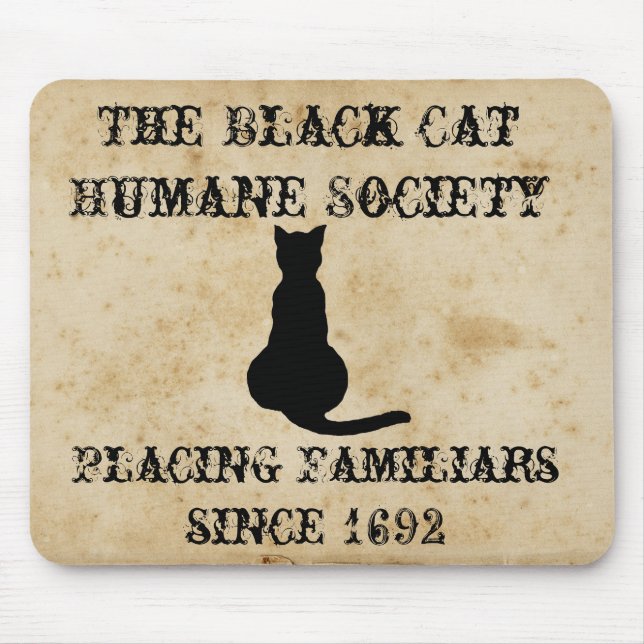 The Black Cat Humane Society Mouse Pad (Front)