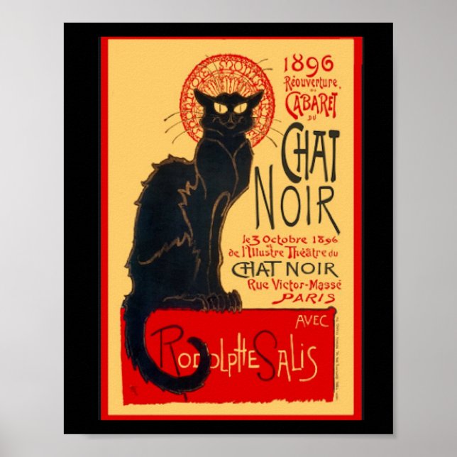 The Black Cat, Le Chat Noir, Art Poster (Front)