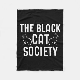 The Black Cat Society Gift Fleece Blanket