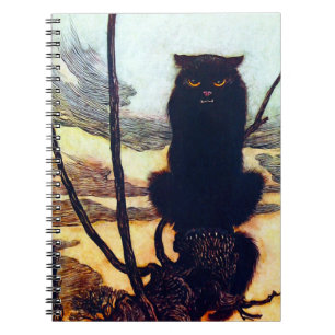 The Black Cat Spiral Notebook