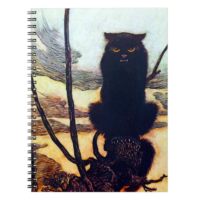 The Black Cat Spiral Notebook (Front)