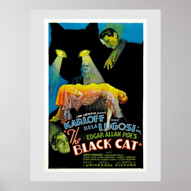 The Black Cat (vintage movie poster) Poster (Front)