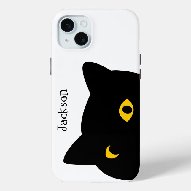 The Black cat watching you with Golden eyes custom Case-Mate iPhone Case (Back)