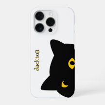 The Black cat watching you with Golden eyes custom