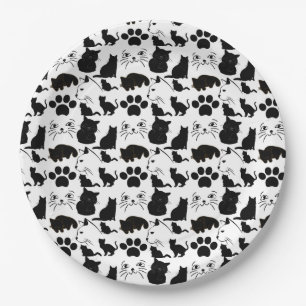 THE BLACK CATS PATTERNS   PAPER PLATE