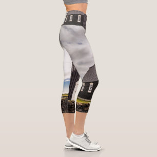 The Black Church Of Budir, Iceland Capri Leggings