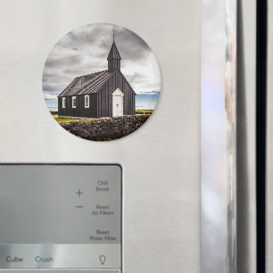 The Black Church Of Budir, Iceland Magnet