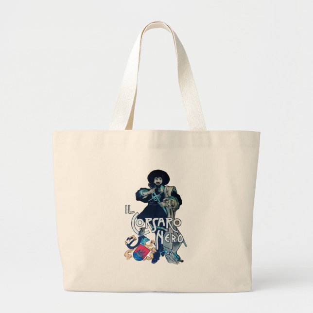 THE BLACK CORSAIR LARGE TOTE BAG (Front)