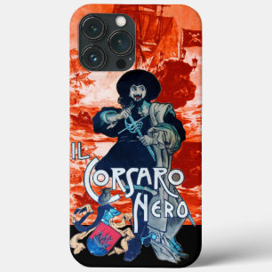 THE BLACK CORSAIR /Pirate Ship Battle In Red iPhone 13 Pro Max Case