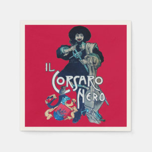 THE BLACK CORSAIR red Napkin