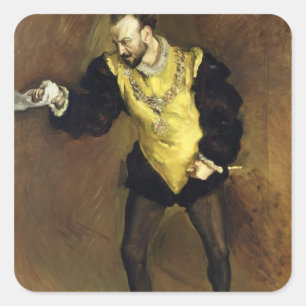 The 'Black D'Andrade', 1903 Square Sticker