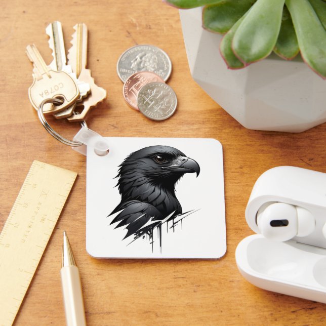 The Black Falcon Key Ring (Desk)