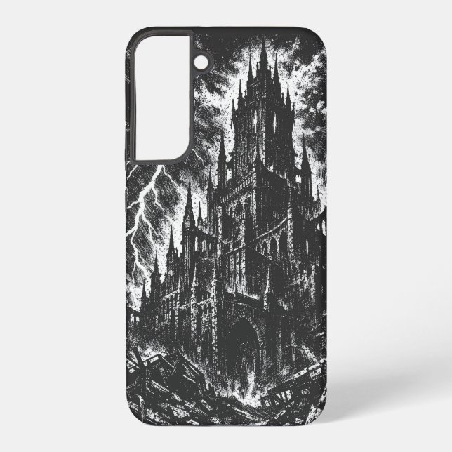 The Black Fortress by BurnsInHell Samsung Galaxy S22+ Case (Back)