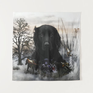 The Black Golden Retrievers Tapestry