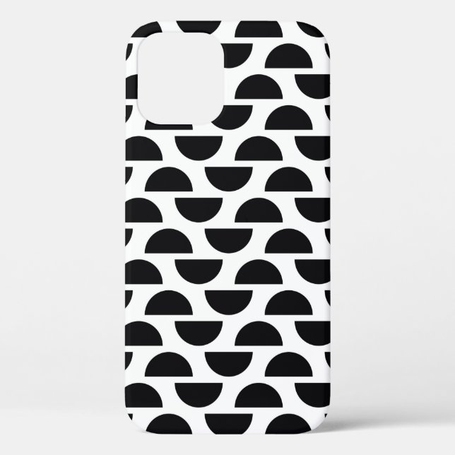 The black halves of the circle create a simple pat Case-Mate iPhone case (Back)