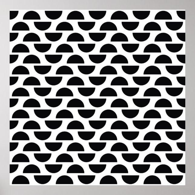 The black halves of the circle create a simple pat poster (Front)