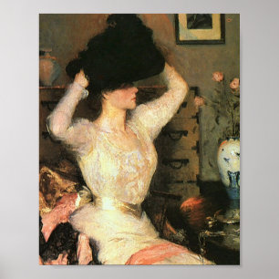 The Black Hat by Frank Weston Benson Fine Arts Poster