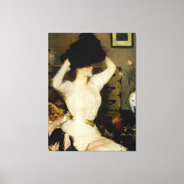 The Black Hat Canvas Print (Front)