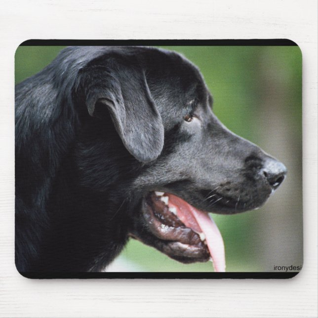 The Black Labrador Mouse Pad (Front)