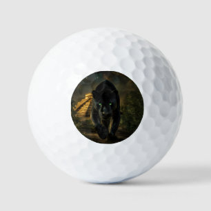 The Black Puma and the Green Macaw Golf Balls