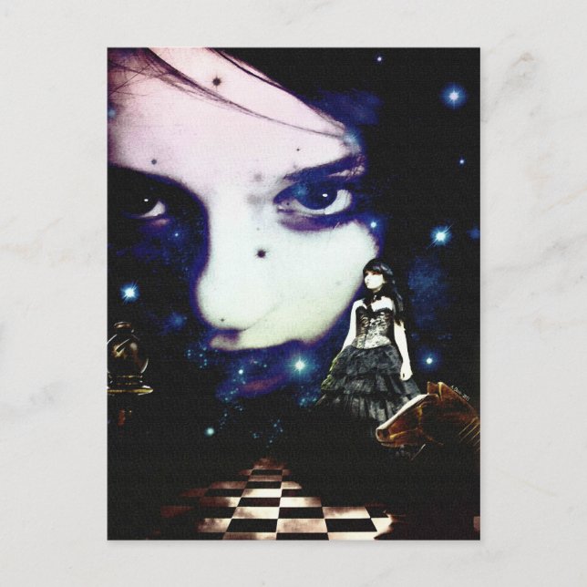 The Black Queen of Chess! Postcard (Front)