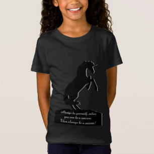 The Black Rearing Unicorn (Always be Yourself) T-Shirt