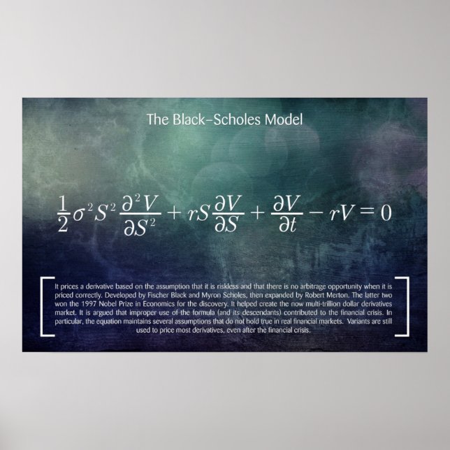 The Black–Scholes Model - Math Poster (Front)