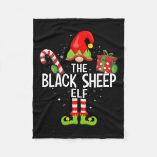The Black Sheep Elf Family Christmas Pajama Xmas  Fleece Blanket