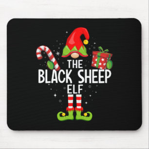 The Black Sheep Elf Family Christmas Pajama Xmas Mouse Pad