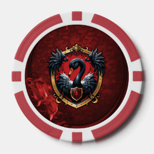 The Black Swan a symbol of elegance and power. Poker Chips