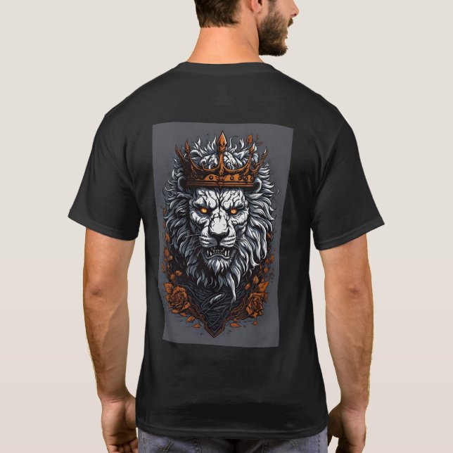 ''The Black T-shirt features a striking design (Back)