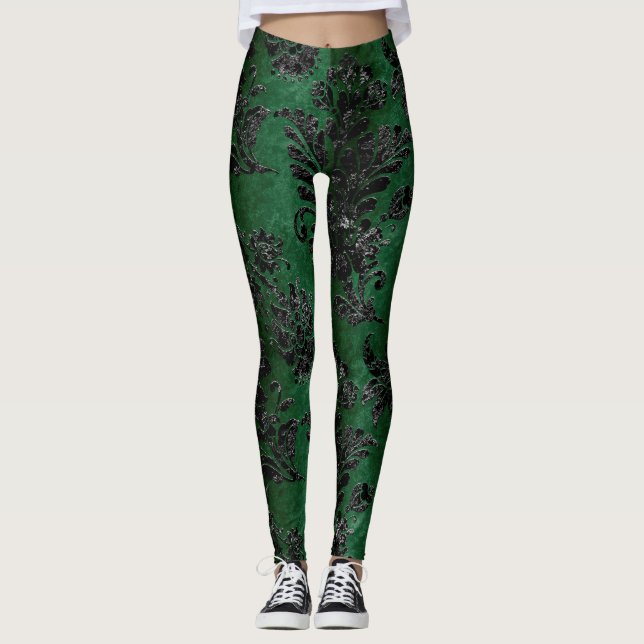The Black Velvet  Series Design 4  Leggings (Front)