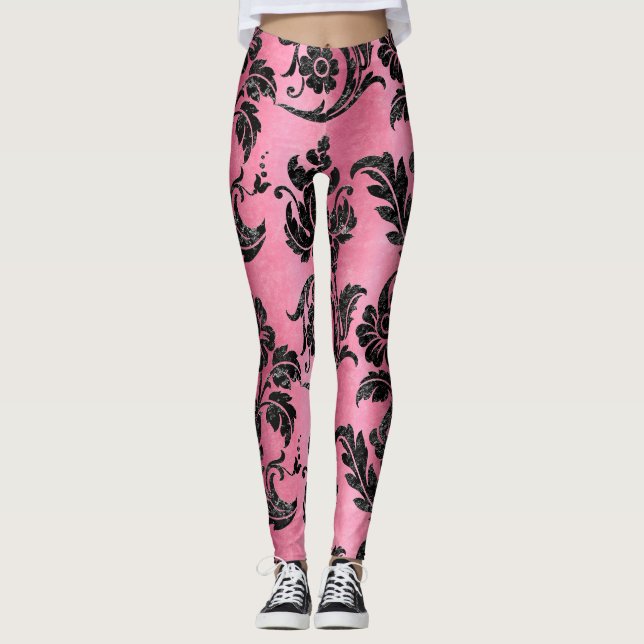 The Black Velvet  Series Design 6  Leggings (Front)