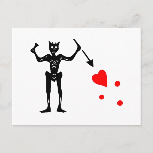 The Blackbeard Authentic Flag Postcard (Front)