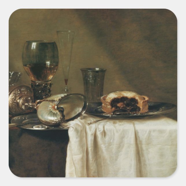 The Blackcurrant Tart, 1635 Square Sticker (Front)