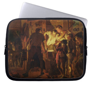 The Blacksmith's Shop (oil on canvas) Laptop Sleeve
