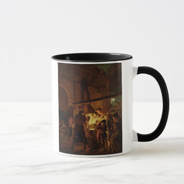 The Blacksmith's Shop (oil on canvas) Mug (Right)