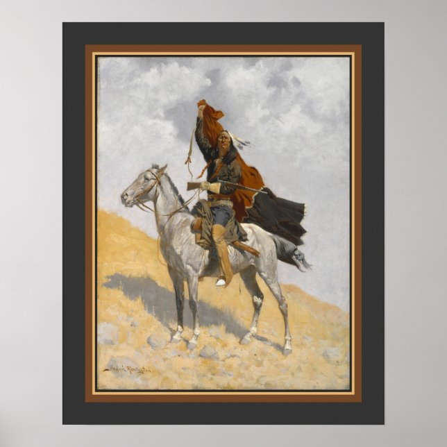 "The Blanket Signal" 1894 Frederic Remington Poster (Front)