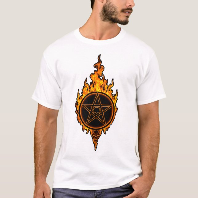 The Blazing Pentagram T-Shirt (Front)