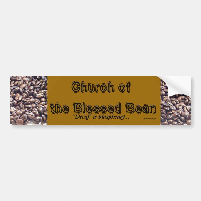 The Blessed Bean Bumper Sticker (Front)