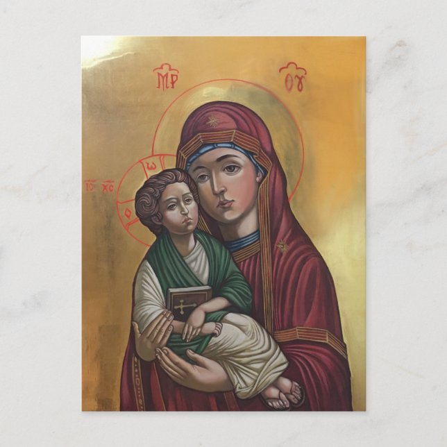 The Blessed Mother of God  Icon Postcard (Front)