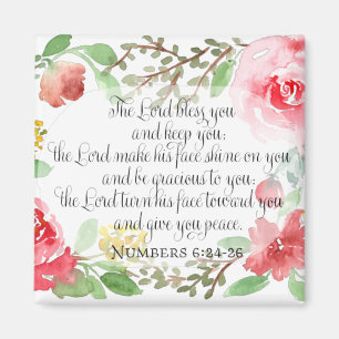 The blessing Scripture Art Numbers 6:24-26 Magnet