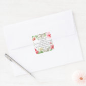 The blessing | Scripture Art | Numbers 6:24-26 Square Sticker (Envelope)