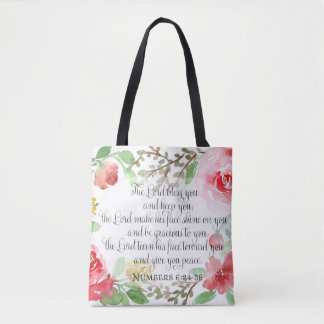 The blessing | Scripture Art | Numbers 6:24-26 Tote Bag